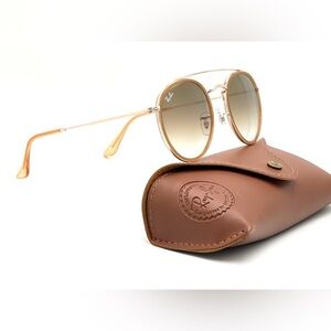 Ray-Ban Round Sunglasses 51mm Brown Lens RB3647N Circle Double 9070/51